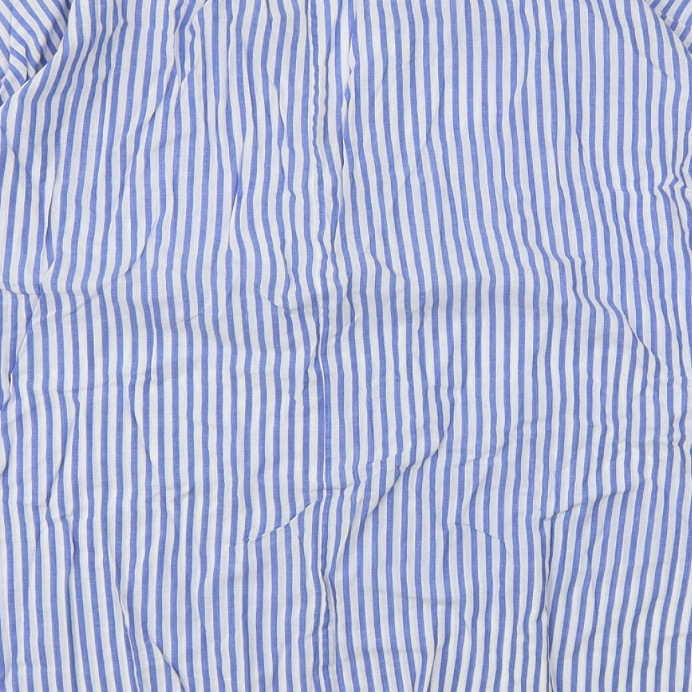 Zara Womens Blue Striped  Basic T-Shirt Size M