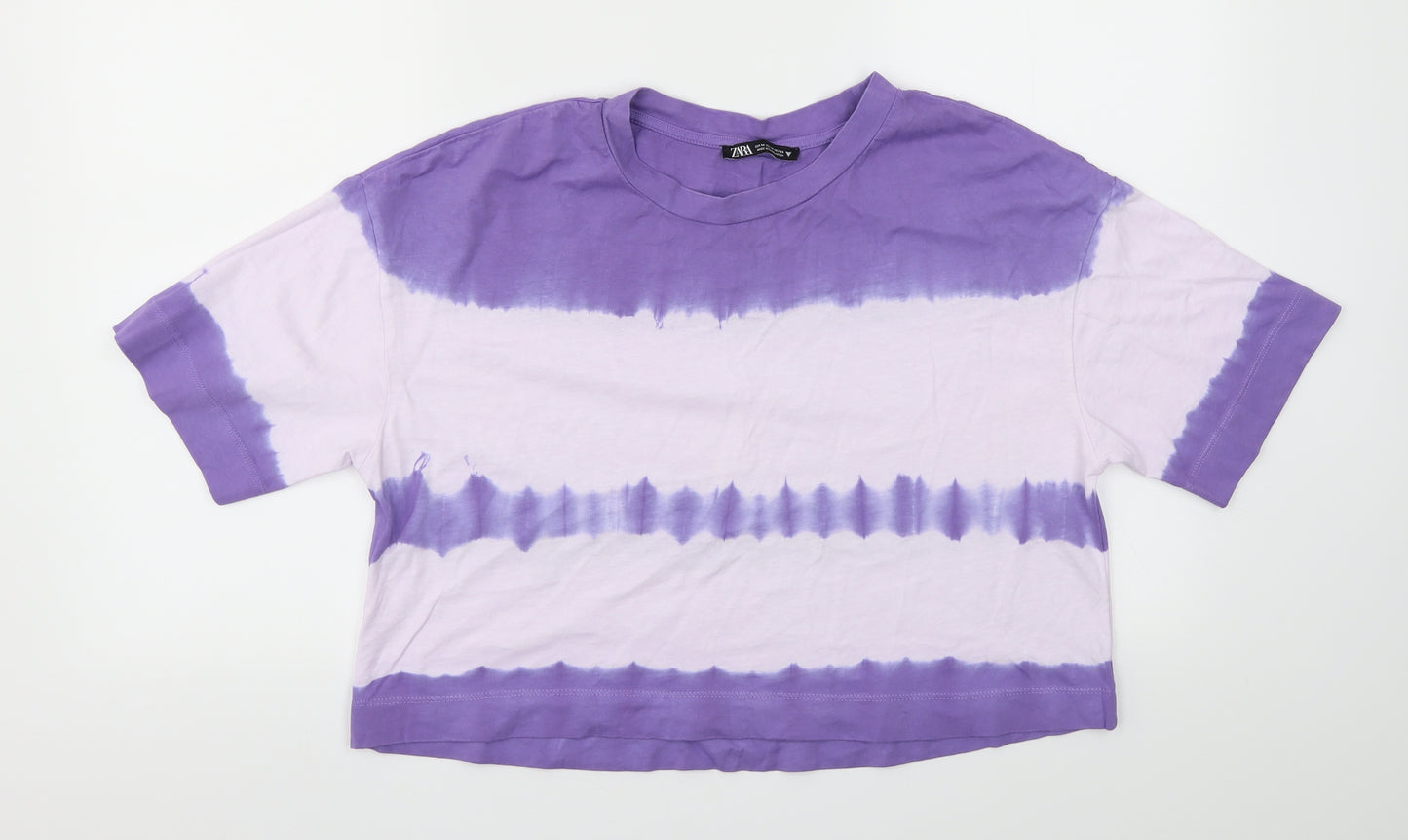 Zara Womens Purple   Basic T-Shirt Size M
