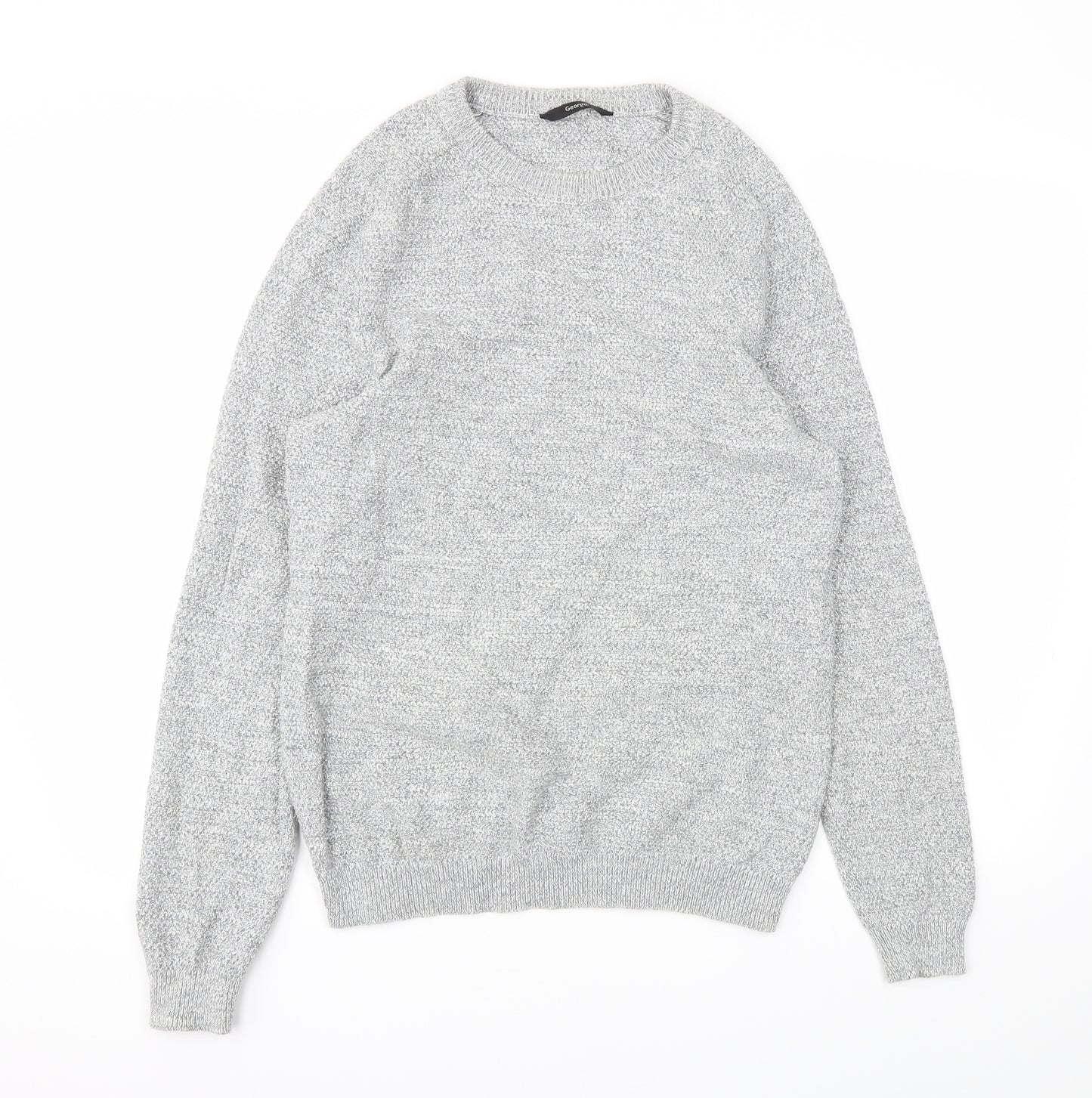George Mens Grey   Pullover Sweatshirt Size S