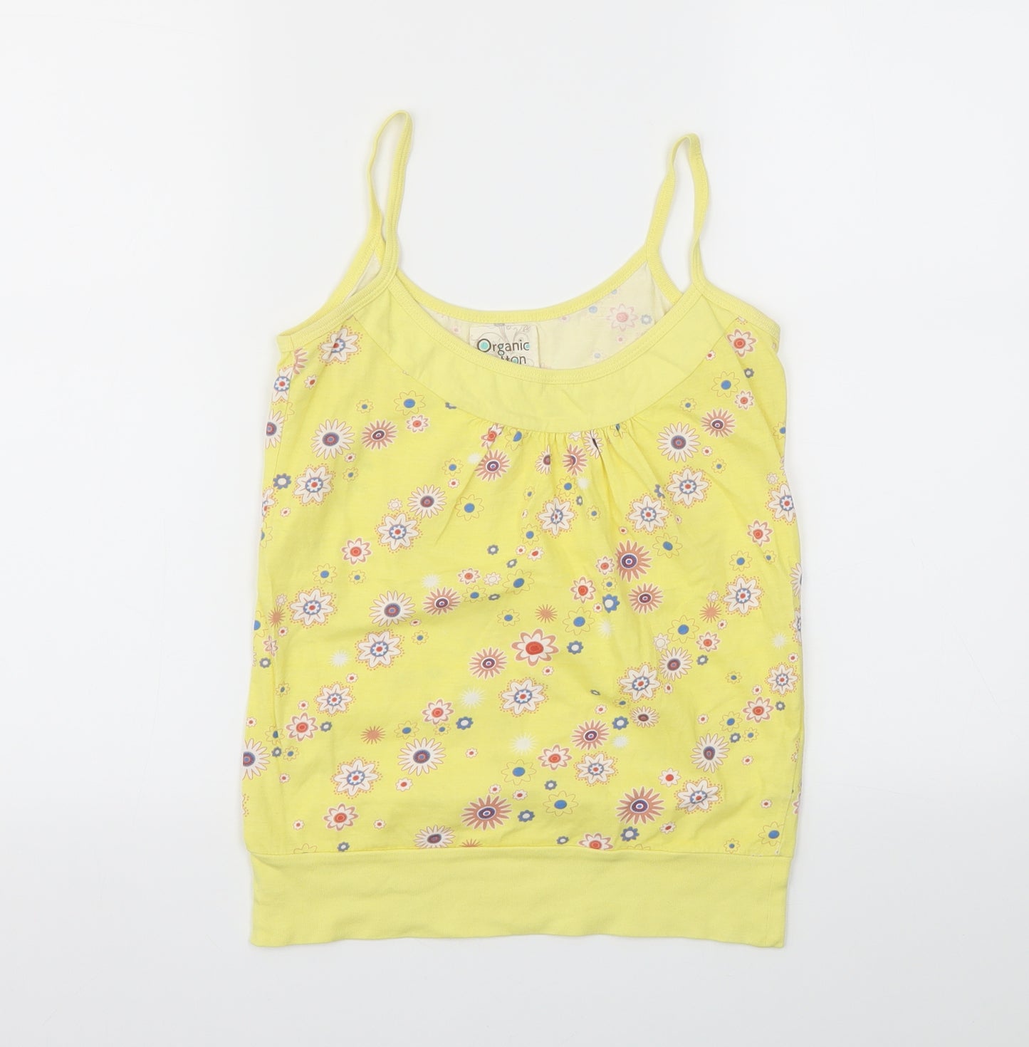 New Look Womens Yellow Floral  Basic T-Shirt Size 6