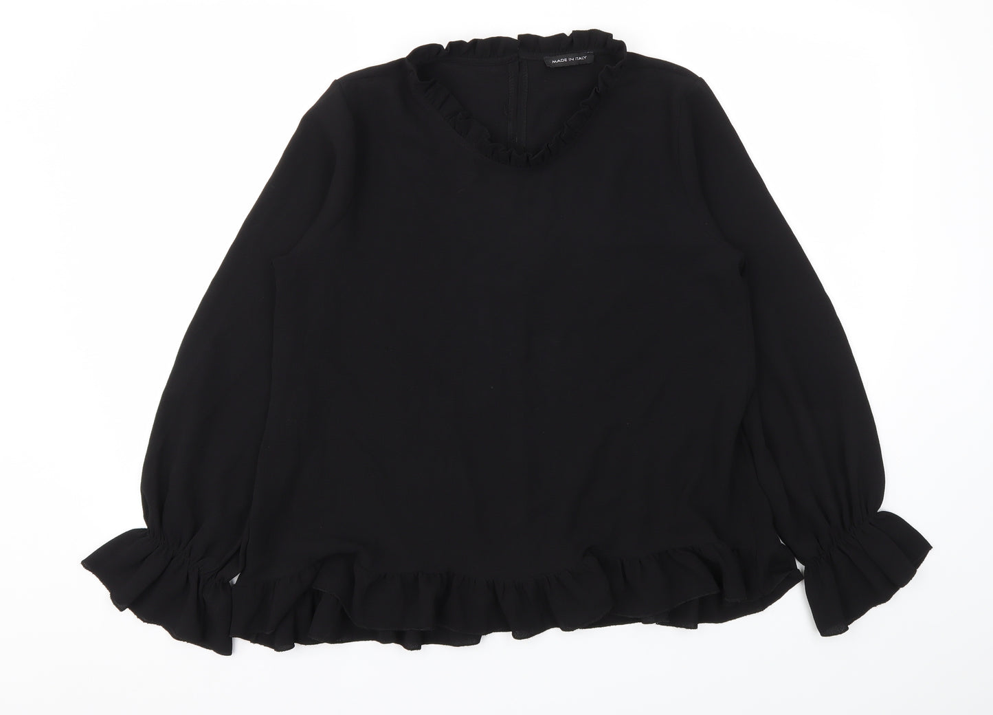 Preworn Womens Black   Basic Blouse Size L