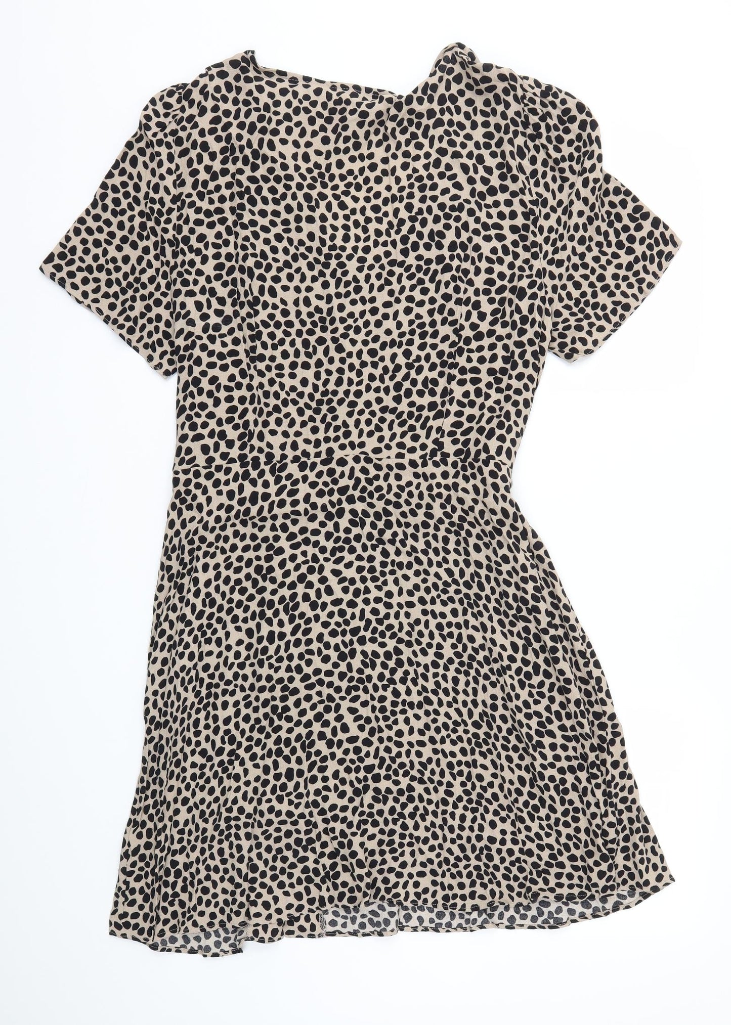 RIVER ISLAND  Womens Brown Animal Print  Fit & Flare  Size 16