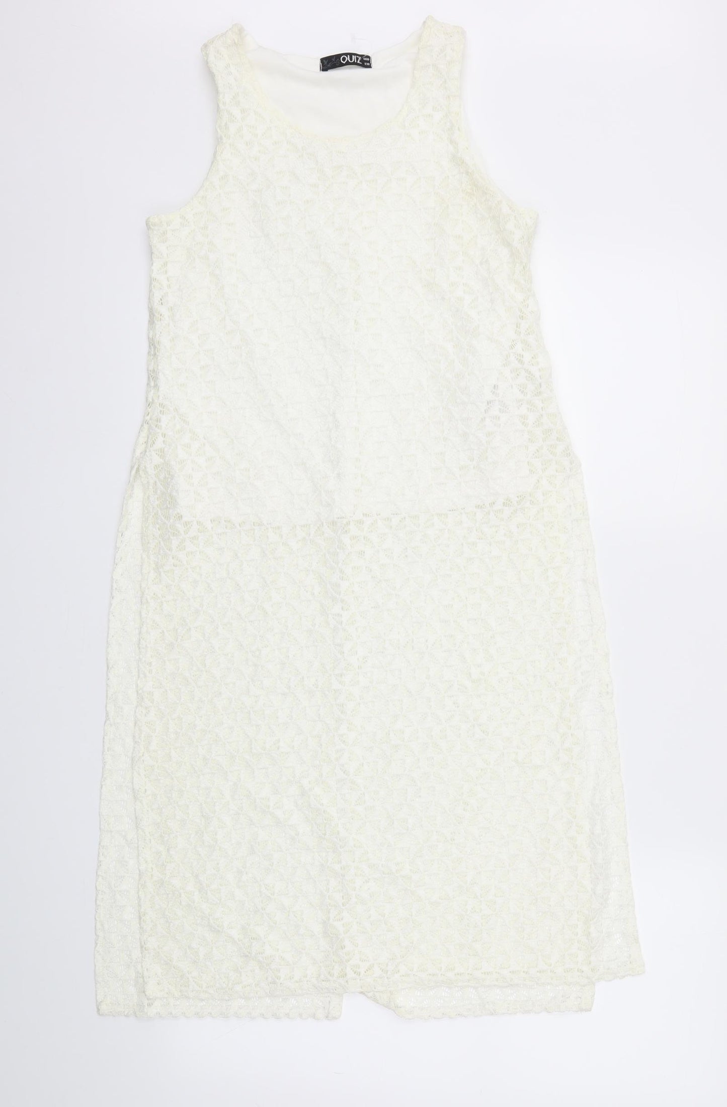 Quiz Womens Ivory   Basic T-Shirt Size 10