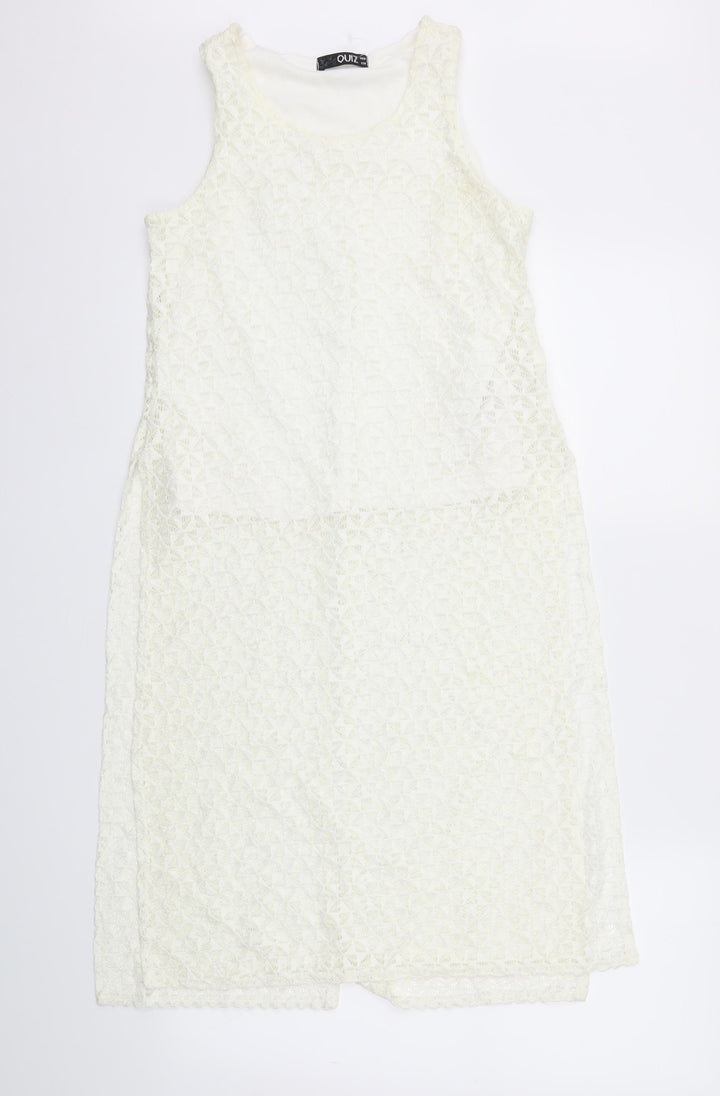 Quiz Womens Ivory   Basic T-Shirt Size 10