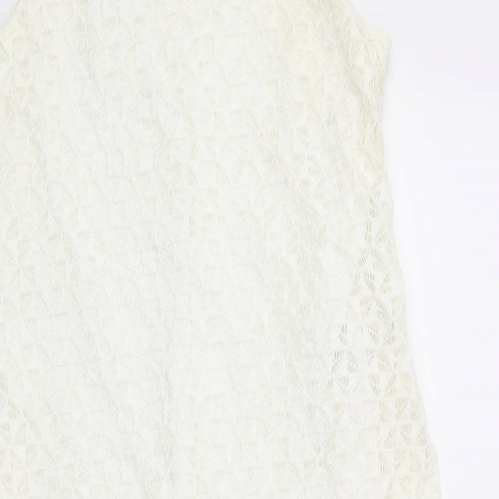 Quiz Womens Ivory   Basic T-Shirt Size 10