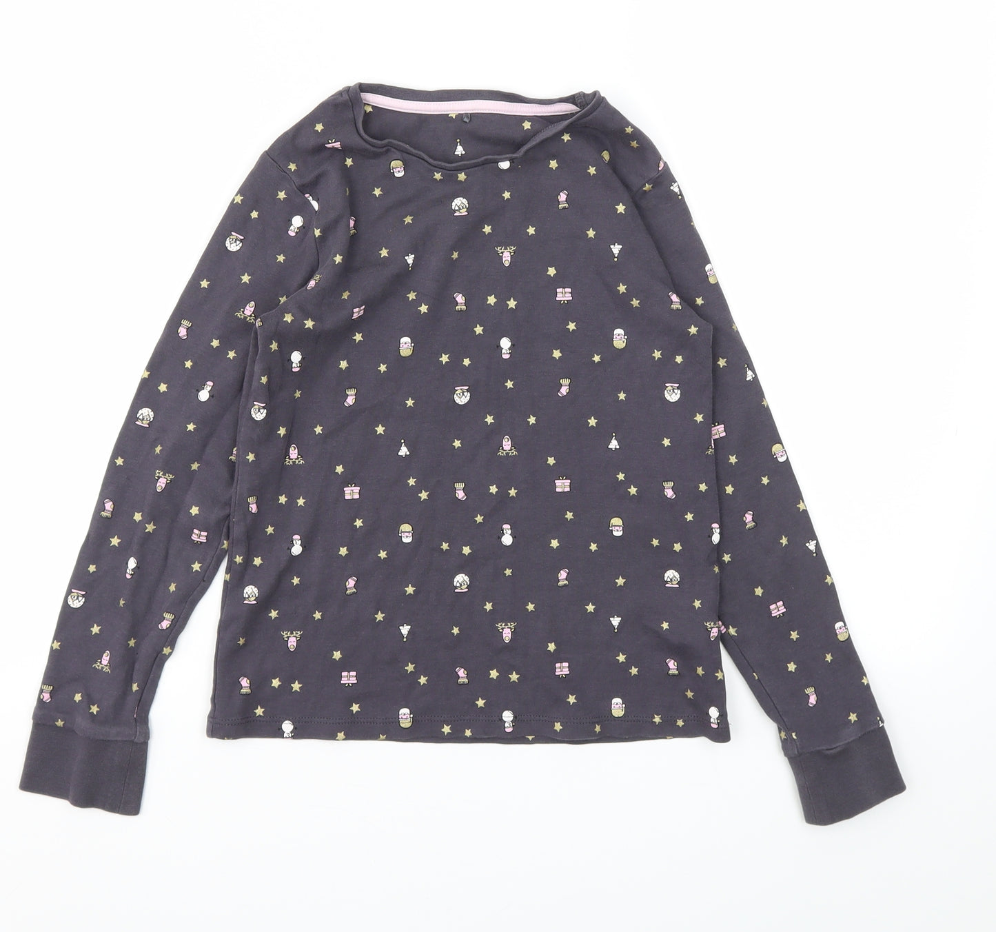 George Girls Grey Animal Print  Top Pyjama Top Size 10-11 Years