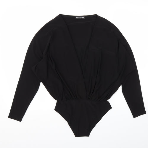 Pretty Little Thing  Womens Black   Bodysuit One-Piece Size 10