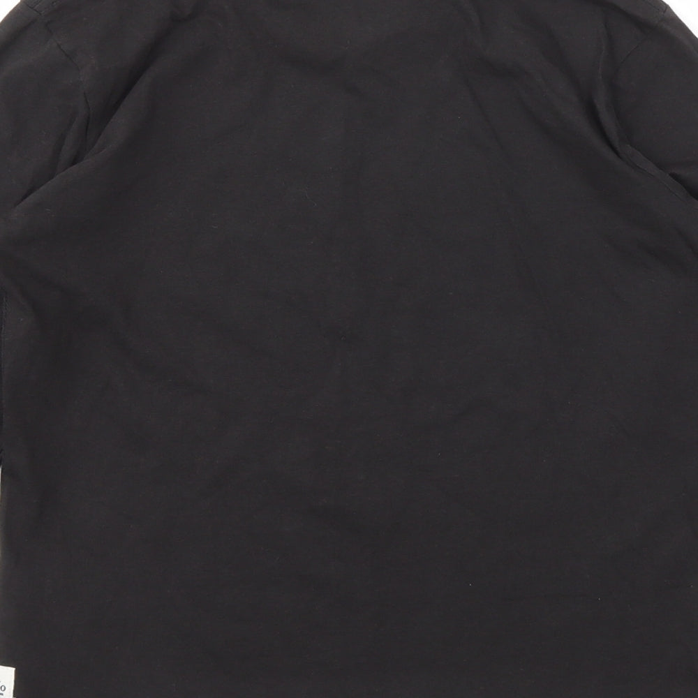DEELUXE&CO Boys Black Animal Print  Basic T-Shirt Size 10 Years