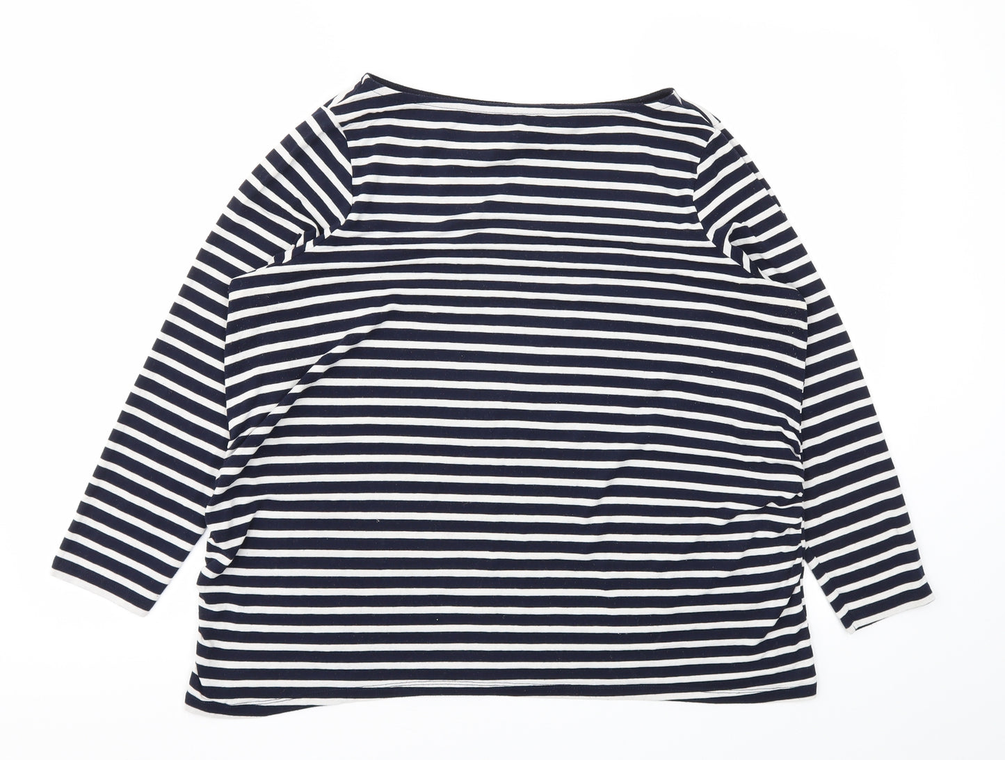 ASOS Womens Blue Striped  Basic T-Shirt Size 16