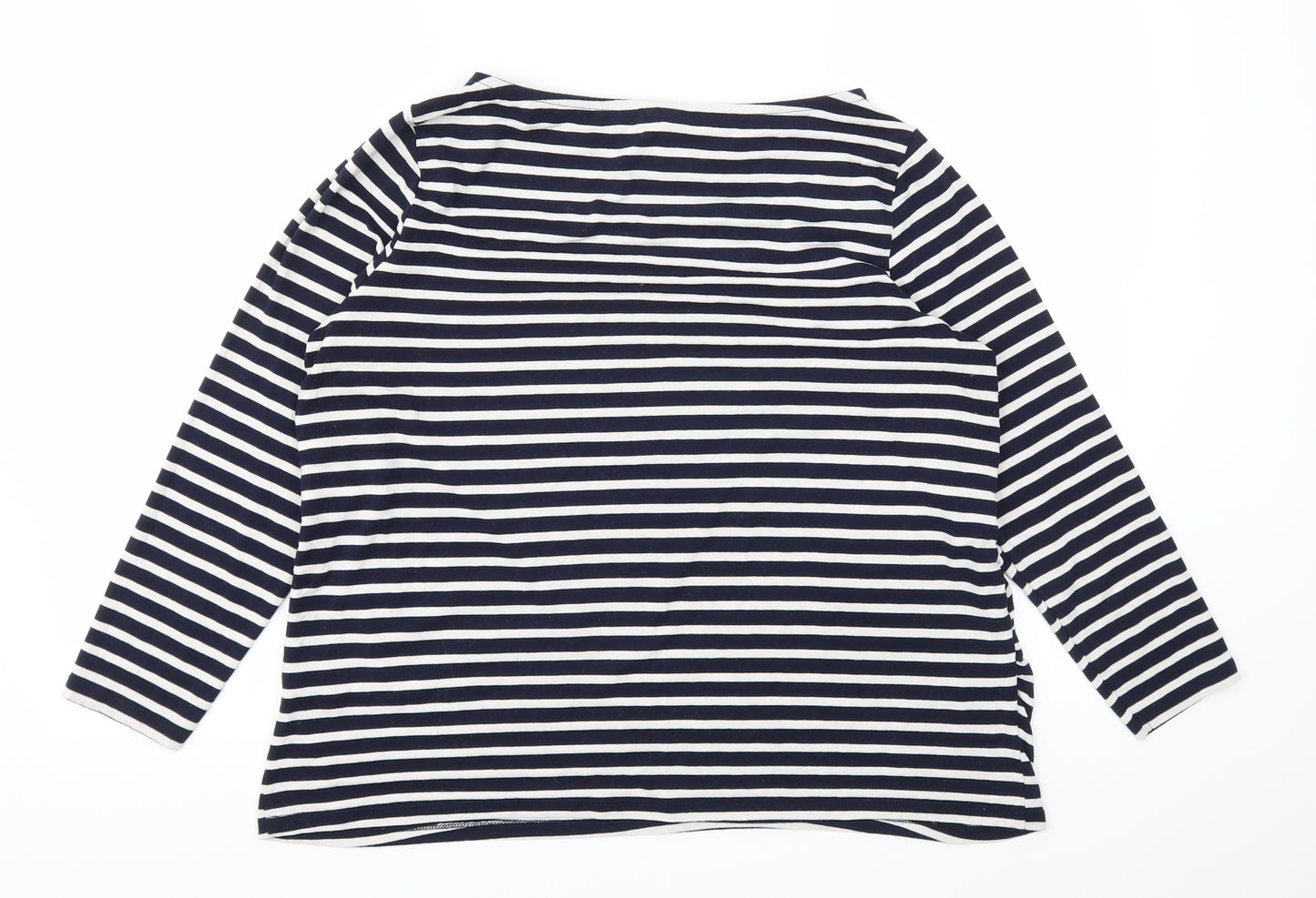 ASOS Womens Blue Striped  Basic T-Shirt Size 16