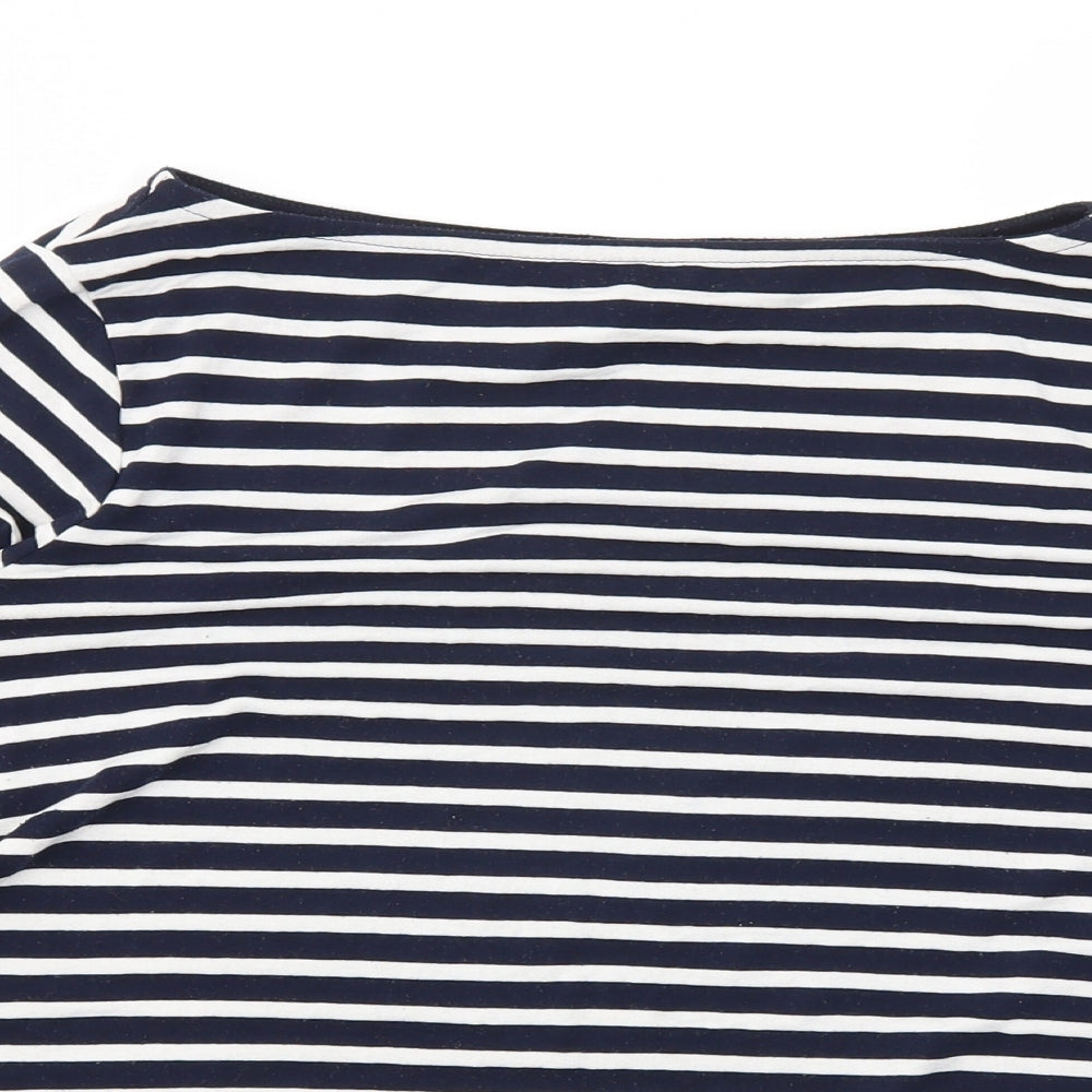 ASOS Womens Blue Striped  Basic T-Shirt Size 16