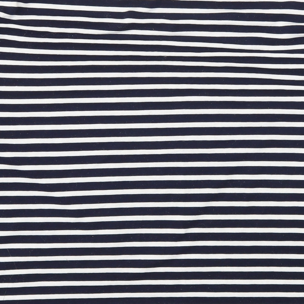 ASOS Womens Blue Striped  Basic T-Shirt Size 16