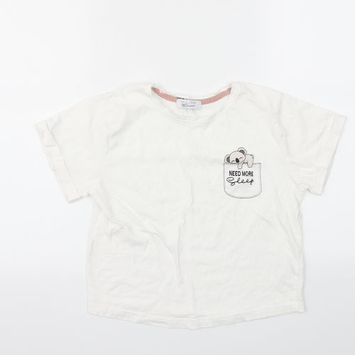 New Look Girls White   Basic T-Shirt Size S