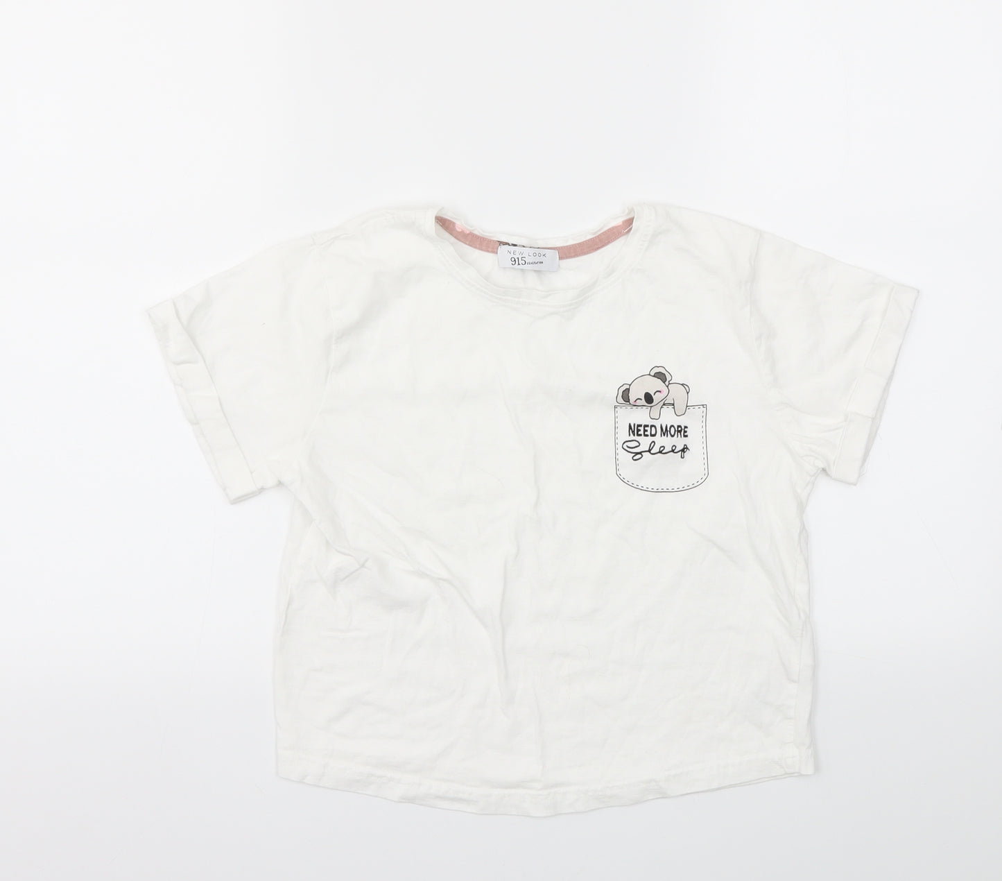 New Look Girls White   Basic T-Shirt Size S