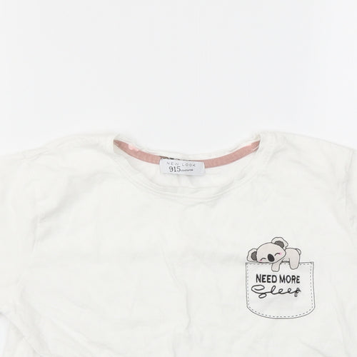 New Look Girls White   Basic T-Shirt Size S