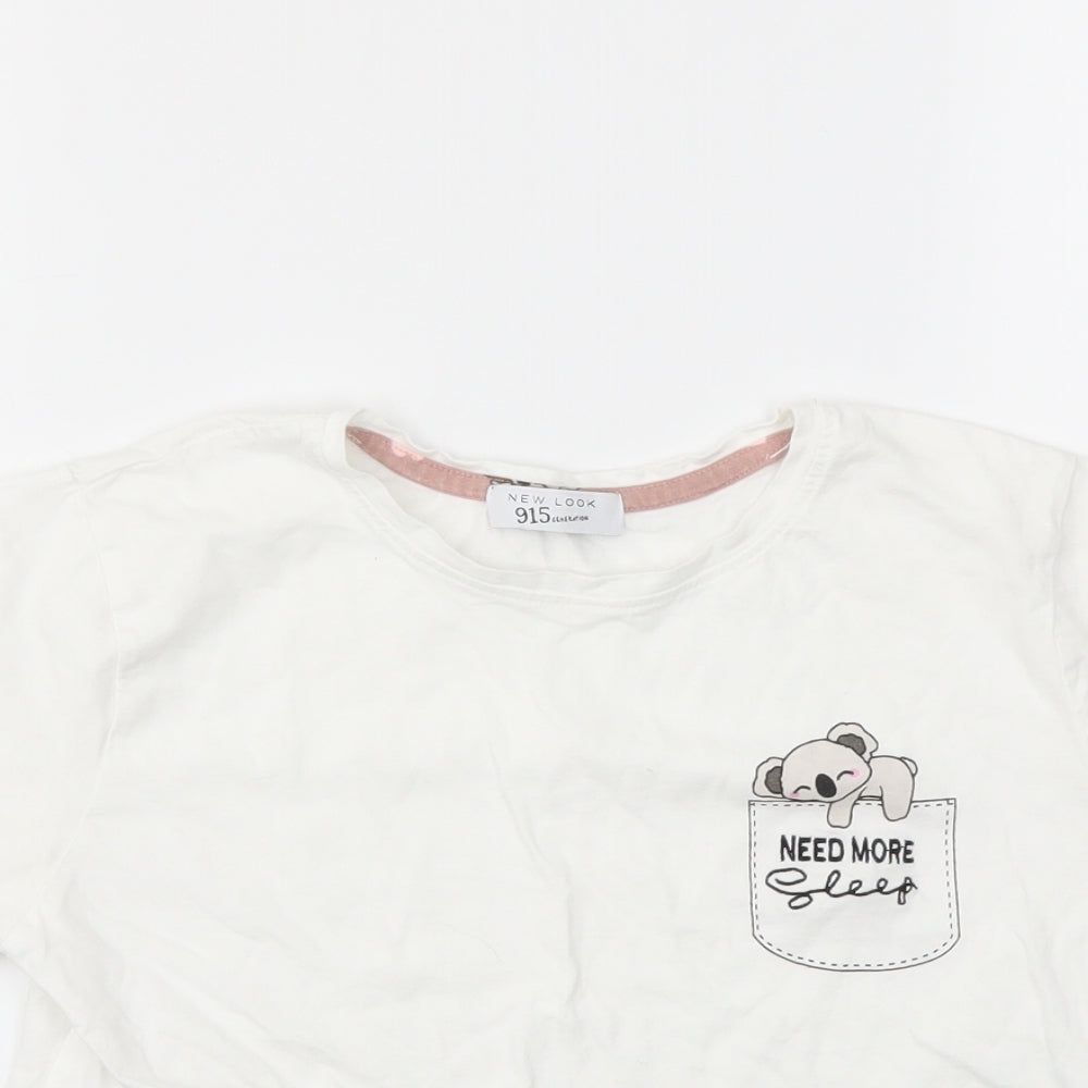 New Look Girls White   Basic T-Shirt Size S