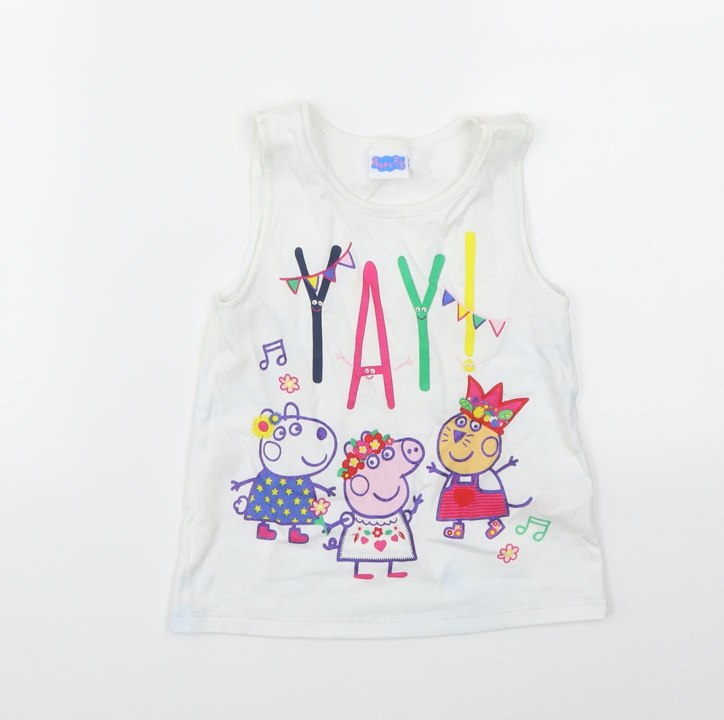 F&F Girls Multicoloured   Basic T-Shirt Size 5-6 Years
