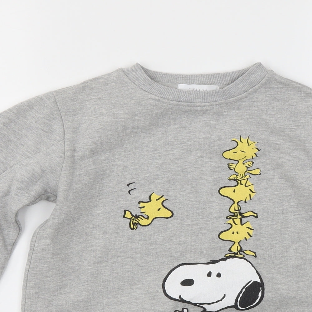 Zara Girls Grey   Pullover Jumper Size 6 Years