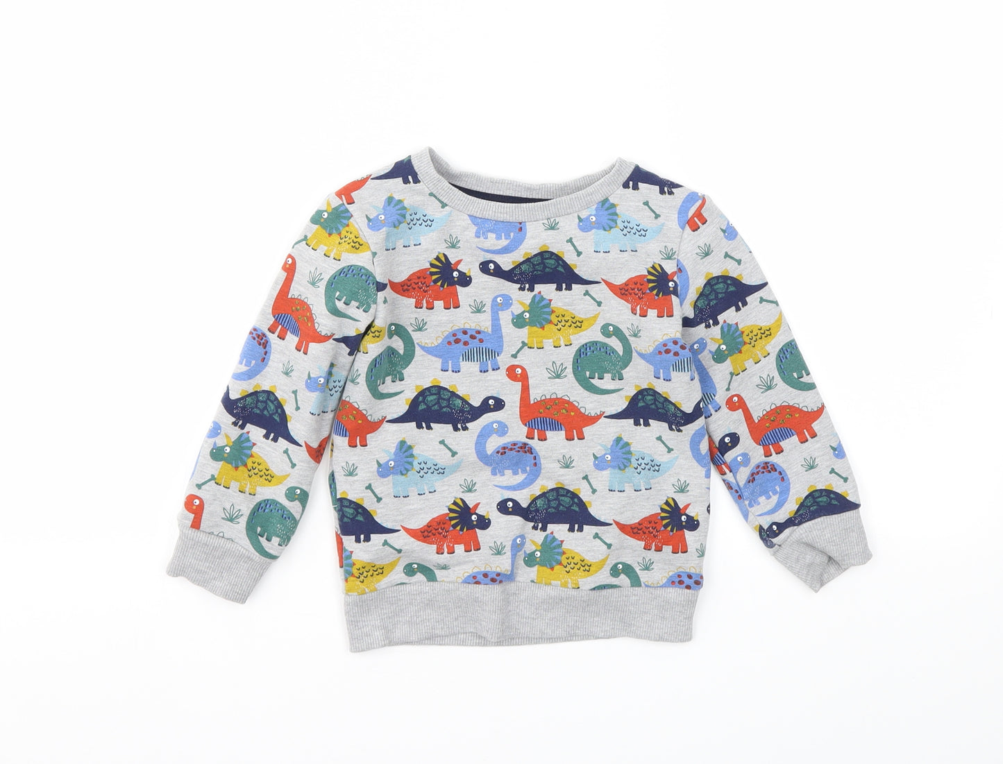 Blue Zoo Boys Multicoloured Animal Print  Pullover Jumper Size 2-3 Years