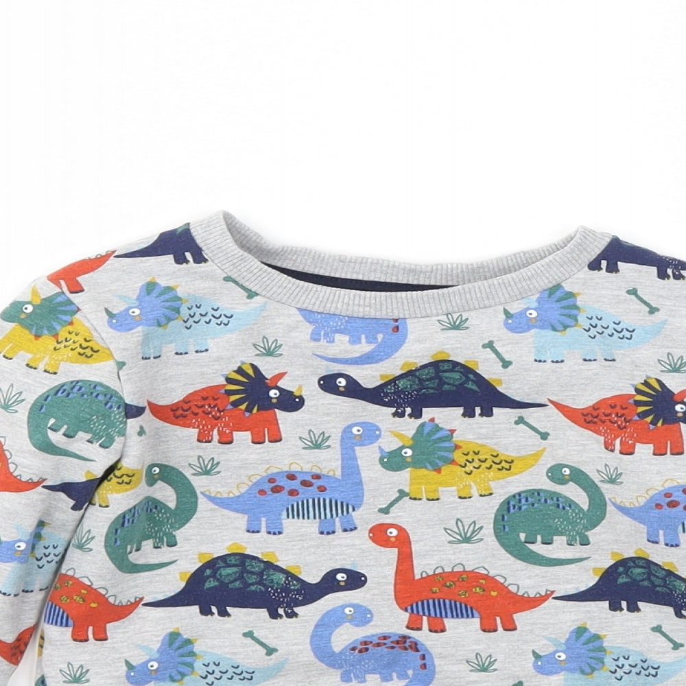 Blue Zoo Boys Multicoloured Animal Print  Pullover Jumper Size 2-3 Years
