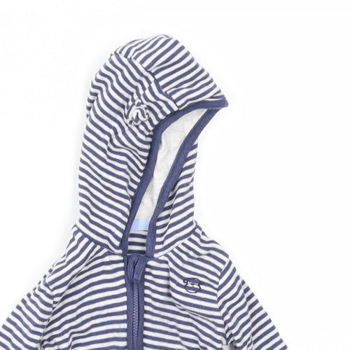George Boys Blue Striped  Basic Jacket Jacket Size 3-6 Months