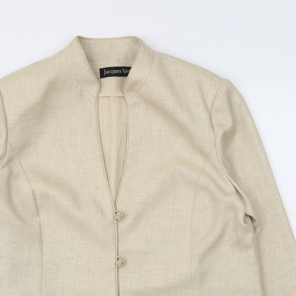 Jacques Vert Womens Beige   Jacket Blazer Size 16