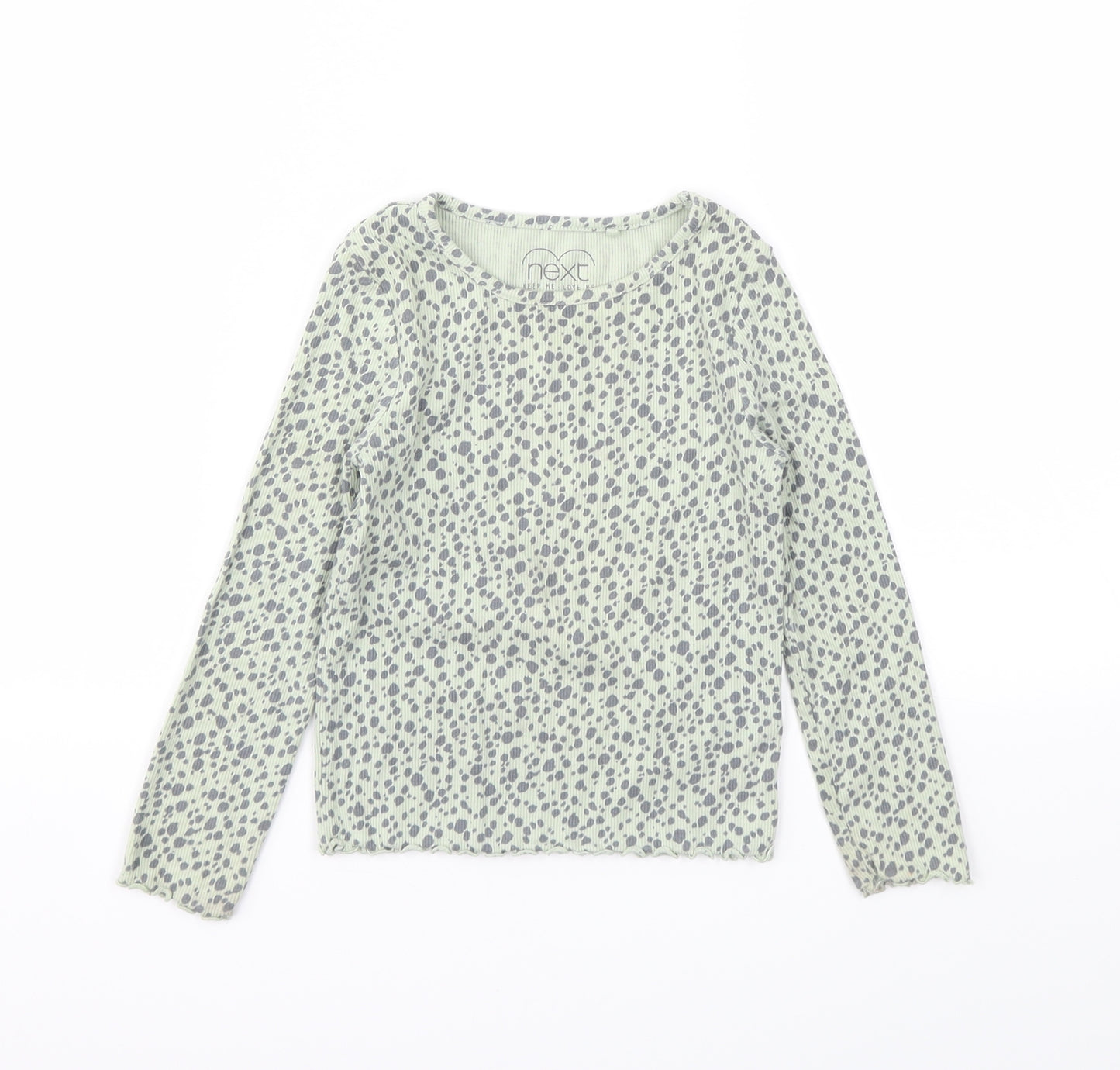 NEXT Girls Green Animal Print  Basic T-Shirt Size 2-3 Years