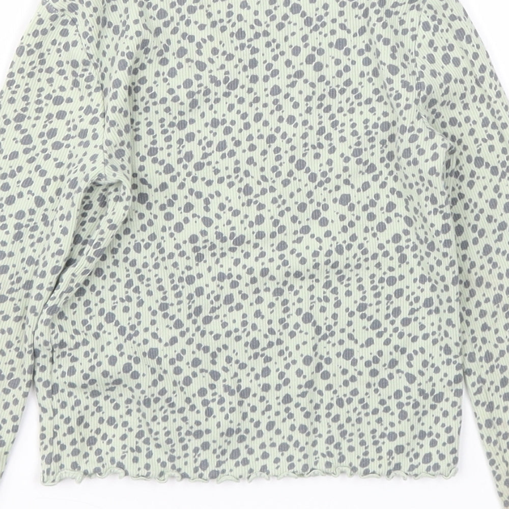 NEXT Girls Green Animal Print  Basic T-Shirt Size 2-3 Years