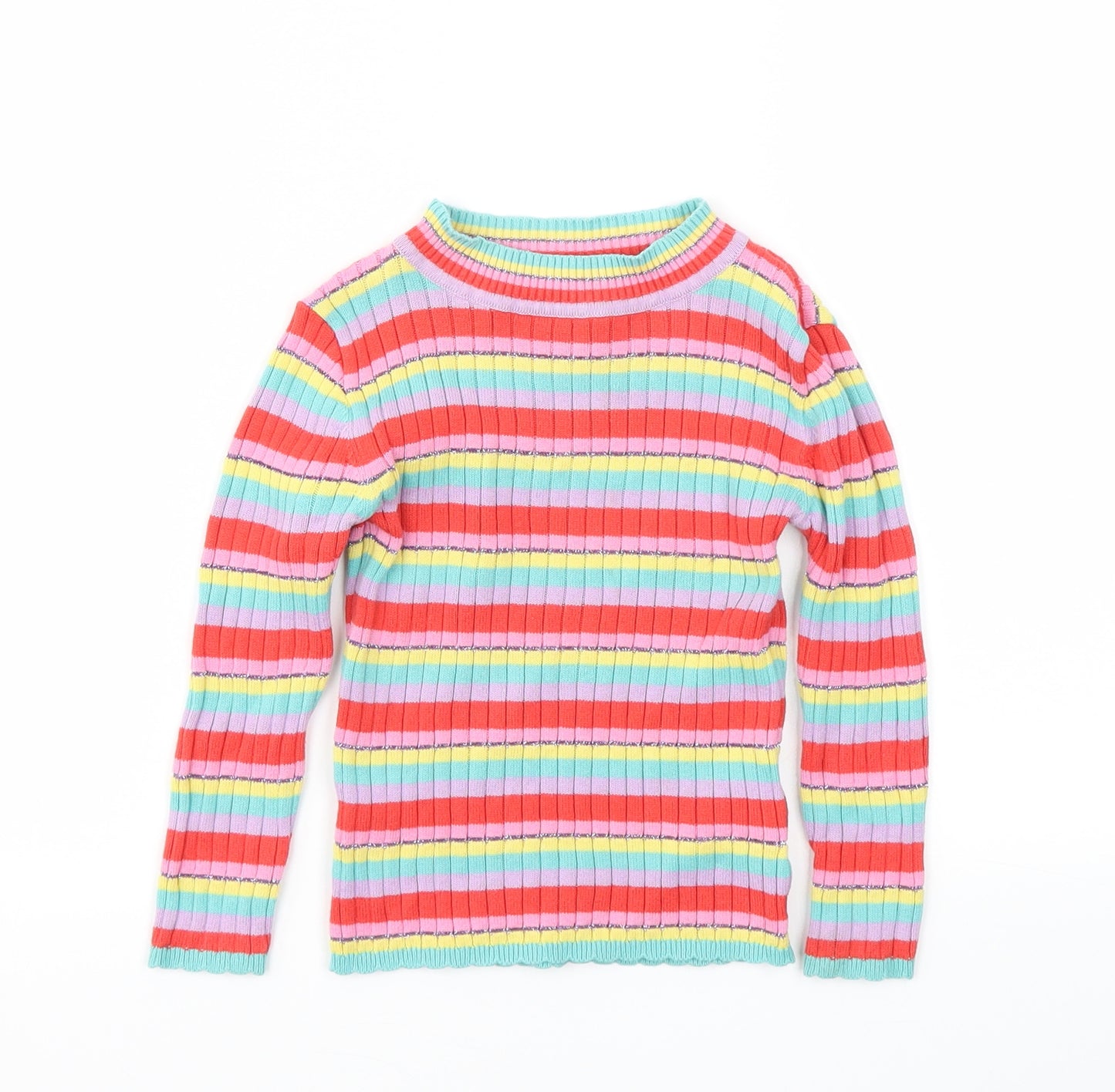 TU Girls Multicoloured Striped  Basic T-Shirt Size 2 Years