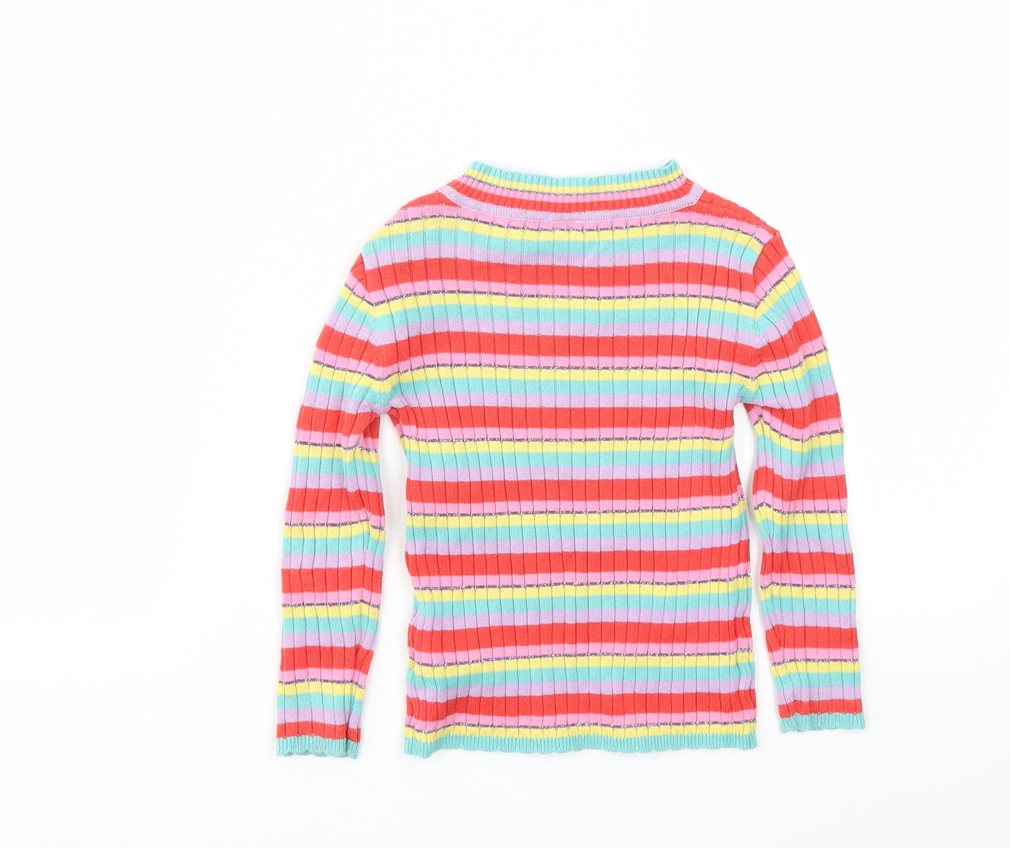 TU Girls Multicoloured Striped  Basic T-Shirt Size 2 Years