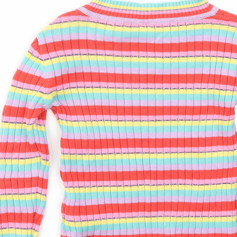 TU Girls Multicoloured Striped  Basic T-Shirt Size 2 Years