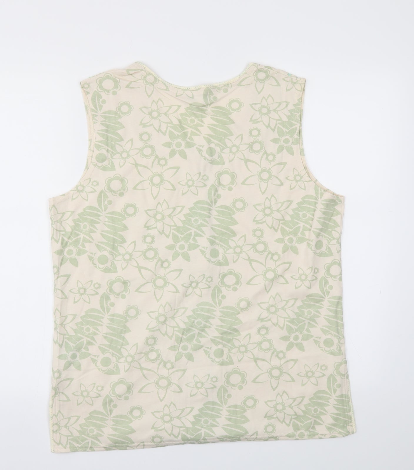 South Lodge Womens Green Floral  Basic T-Shirt Size 2XL
