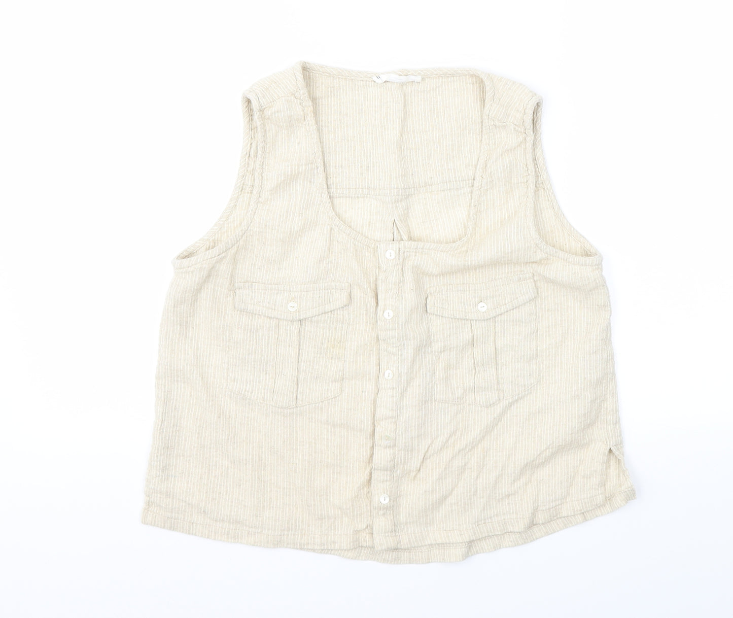 Mango Womens Beige   Basic T-Shirt Size L