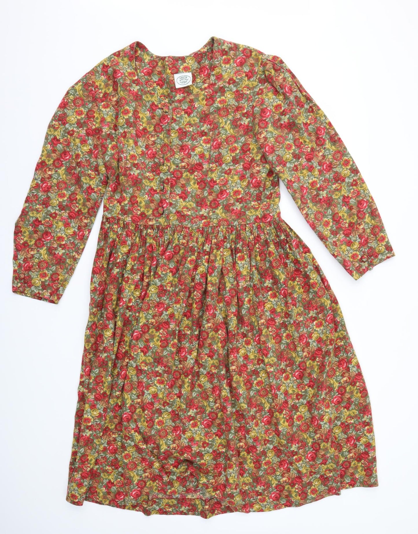 Laura Ashley Womens Multicoloured Floral  Fit & Flare  Size 16