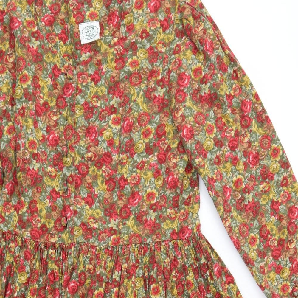 Laura Ashley Womens Multicoloured Floral  Fit & Flare  Size 16