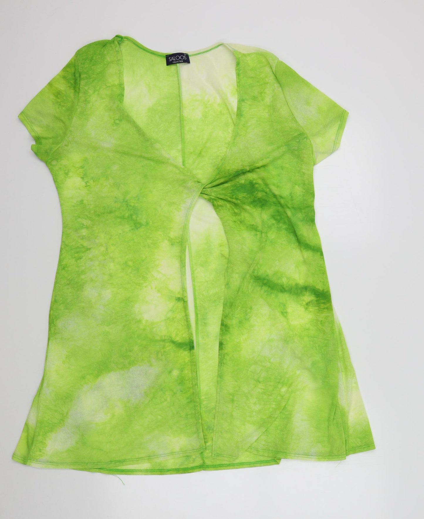 Saloos Womens Green Colourblock  Basic T-Shirt Size 2XL