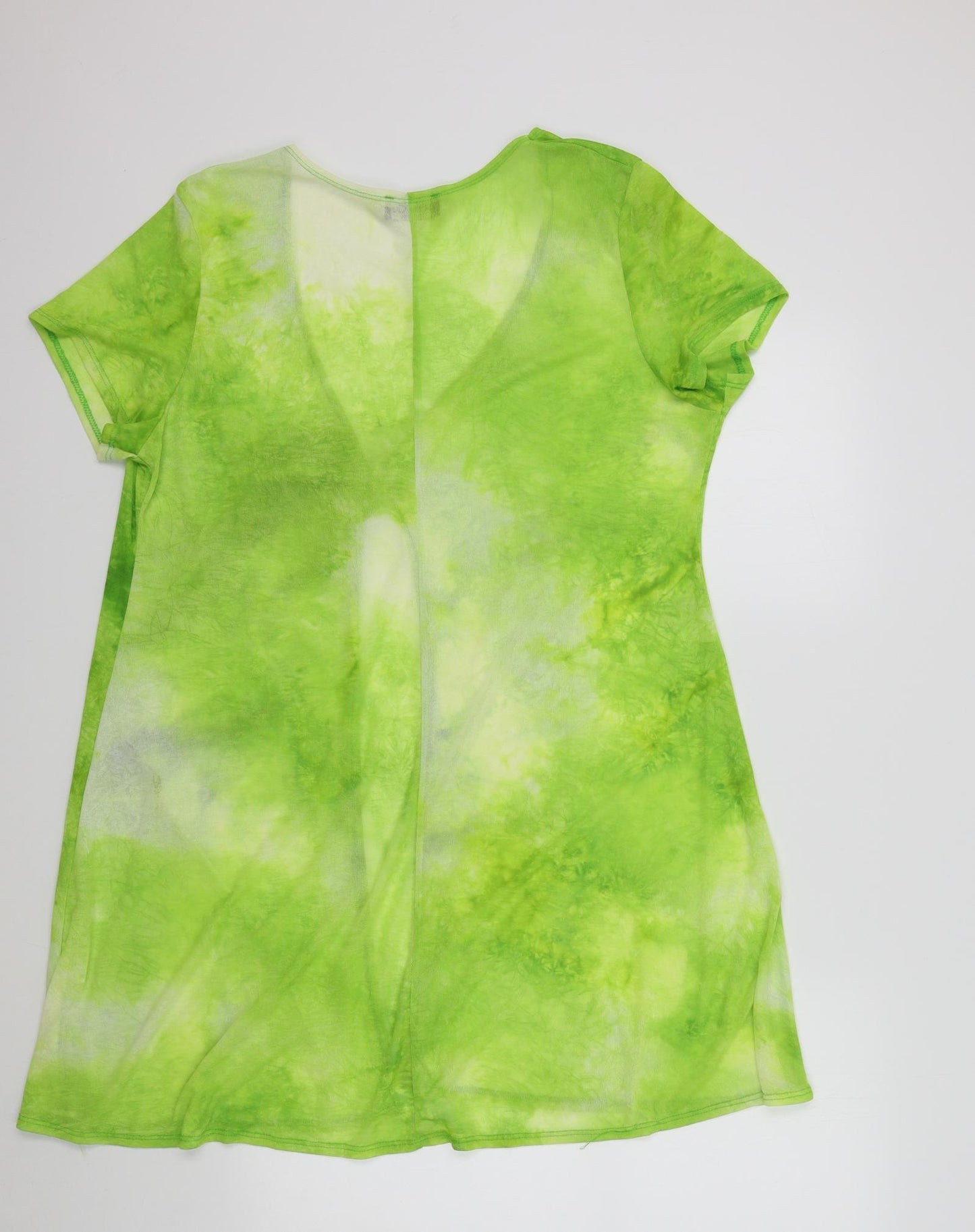 Saloos Womens Green Colourblock  Basic T-Shirt Size 2XL