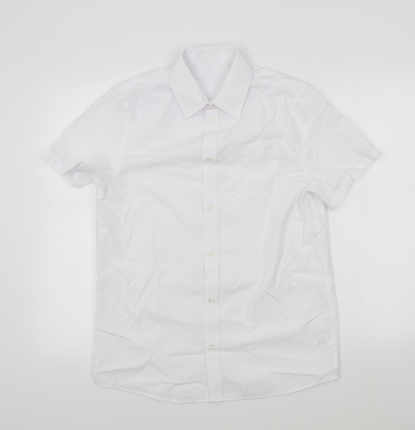 F&F Boys White   Basic Button-Up Size 14-15 Years