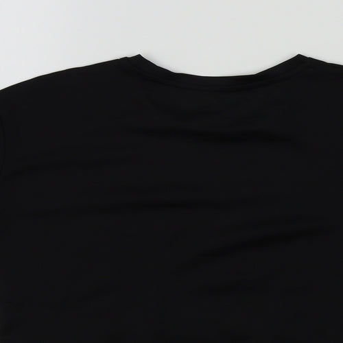 YD Girls Black Colourblock  Basic T-Shirt Size 8-9 Years
