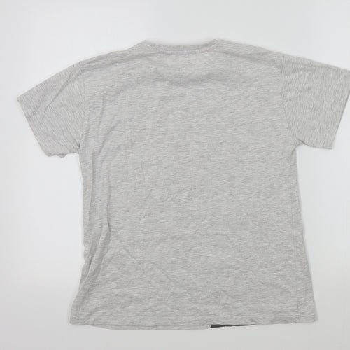 George Girls Grey Colourblock  Basic T-Shirt Size 13-14 Years