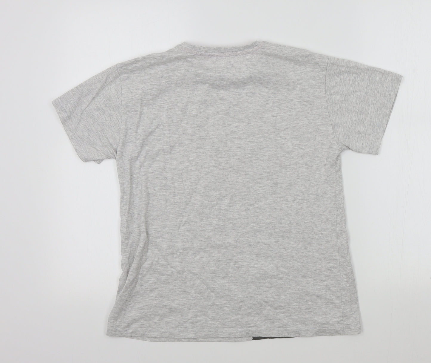 George Girls Grey Colourblock  Basic T-Shirt Size 13-14 Years