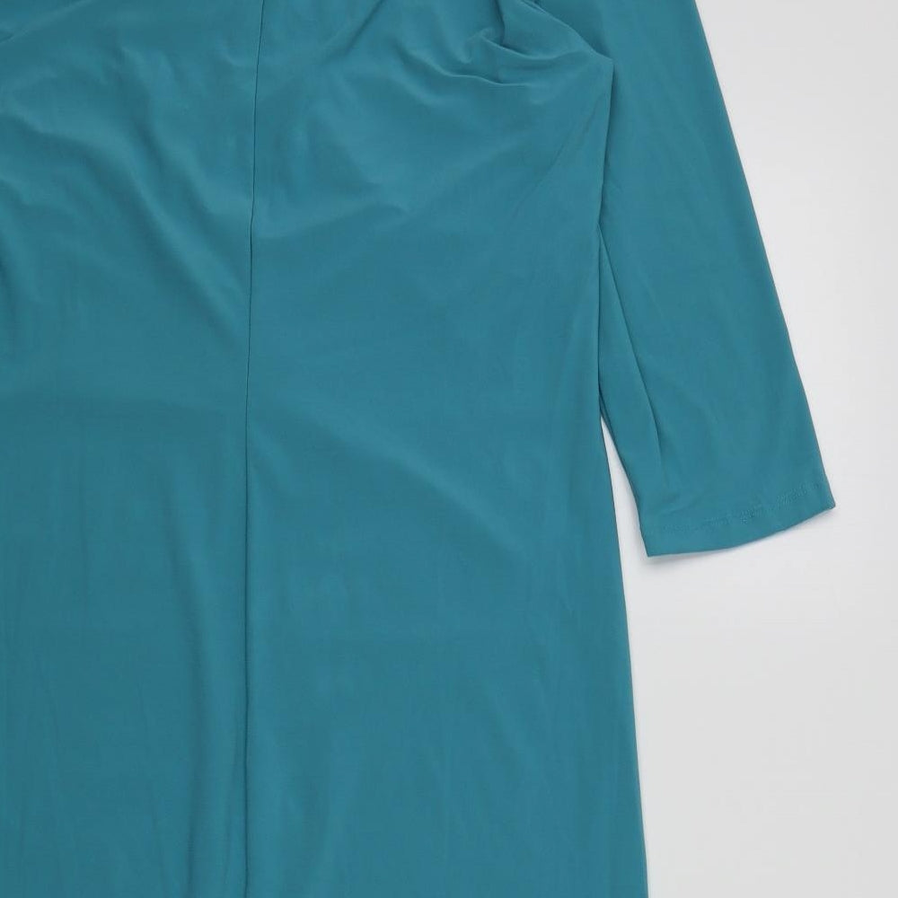 DMART Womens Blue Colourblock  A-Line  Size 18