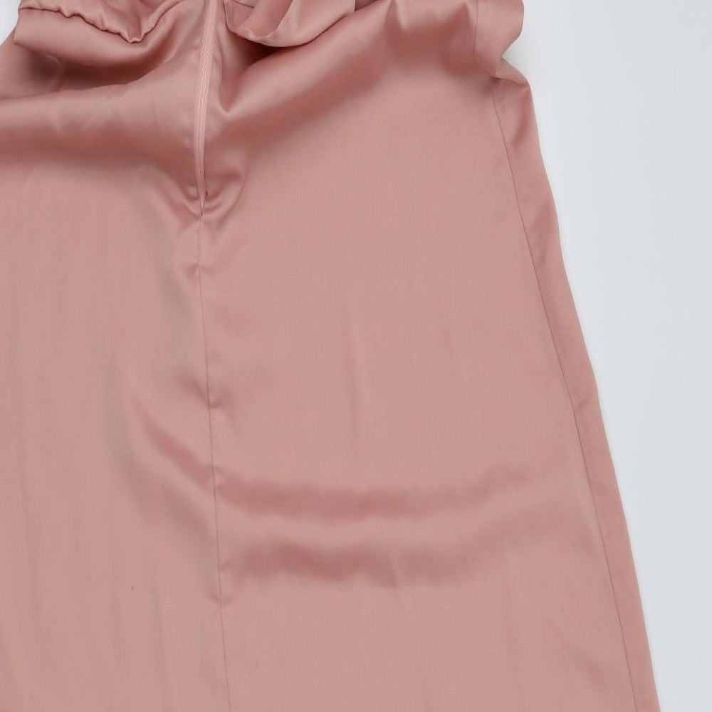 Boohoo Womens Pink Colourblock  A-Line  Size 16