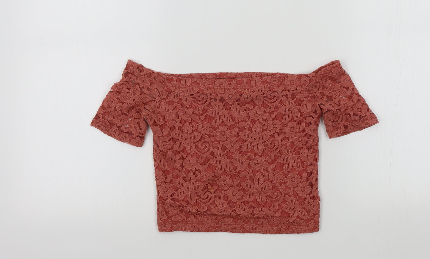 Primark Womens Orange Colourblock  Basic T-Shirt Size 4