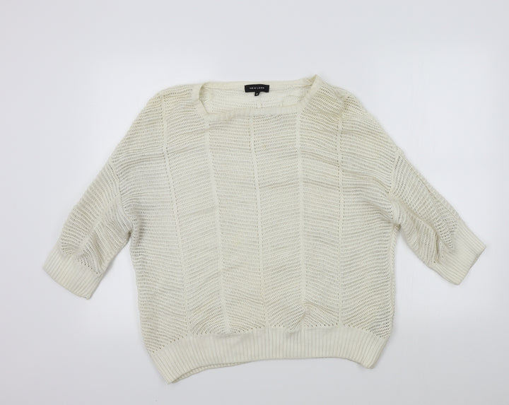 New Look Womens White   Pullover Jumper Size 18