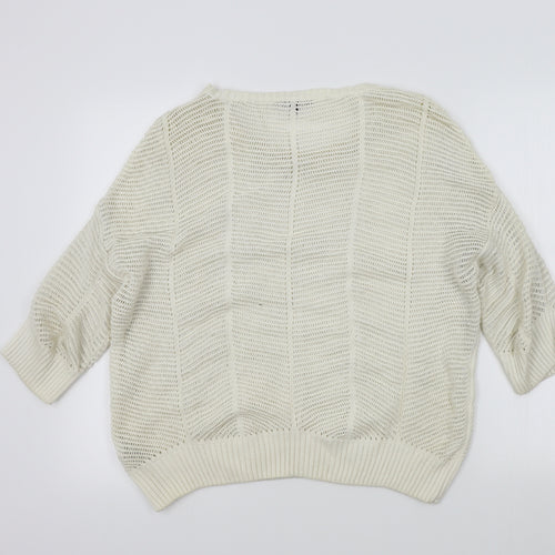 New Look Womens White   Pullover Jumper Size 18
