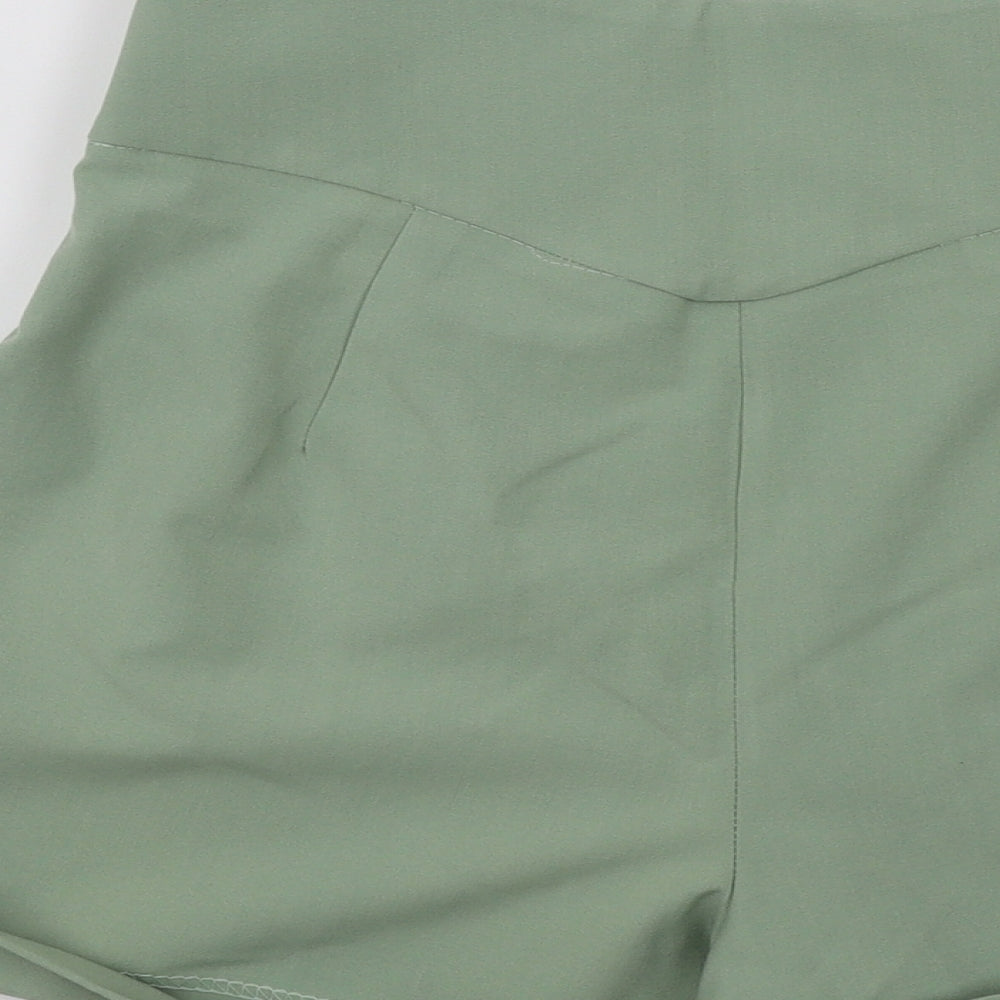 rebellious Womens Green Colourblock  Bermuda Shorts Size 10