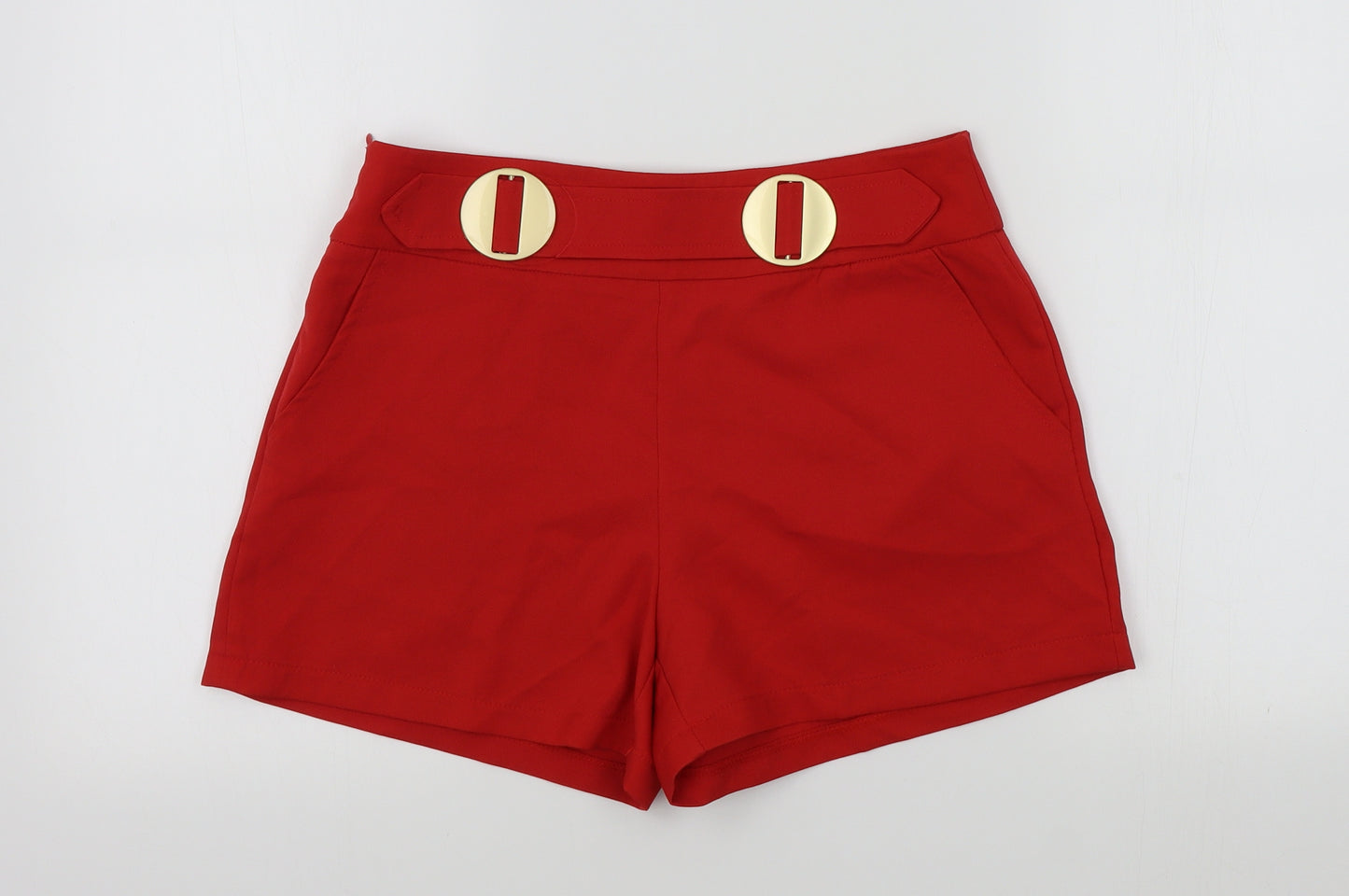 azaka Womens Red   Bermuda Shorts Size M