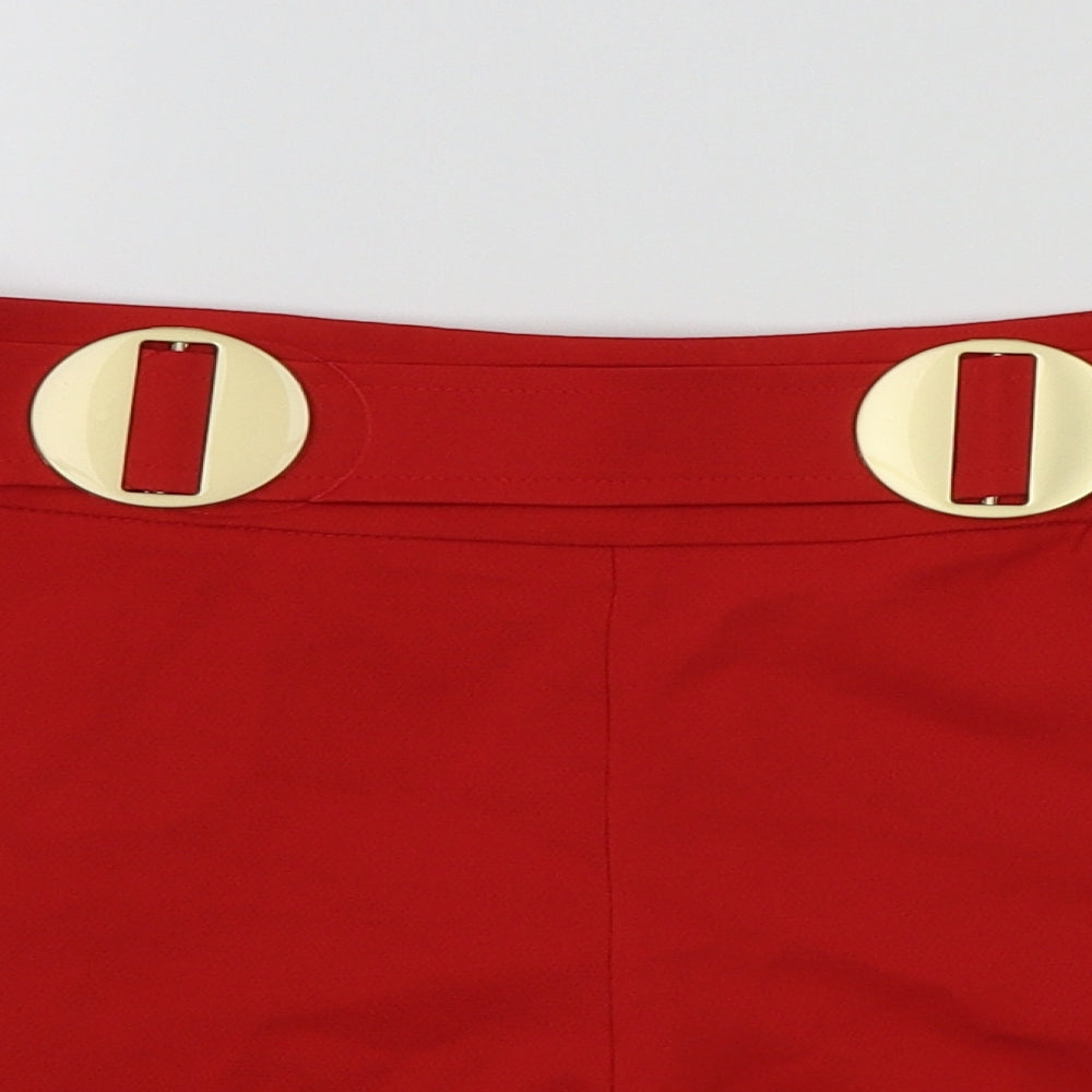 azaka Womens Red   Bermuda Shorts Size M