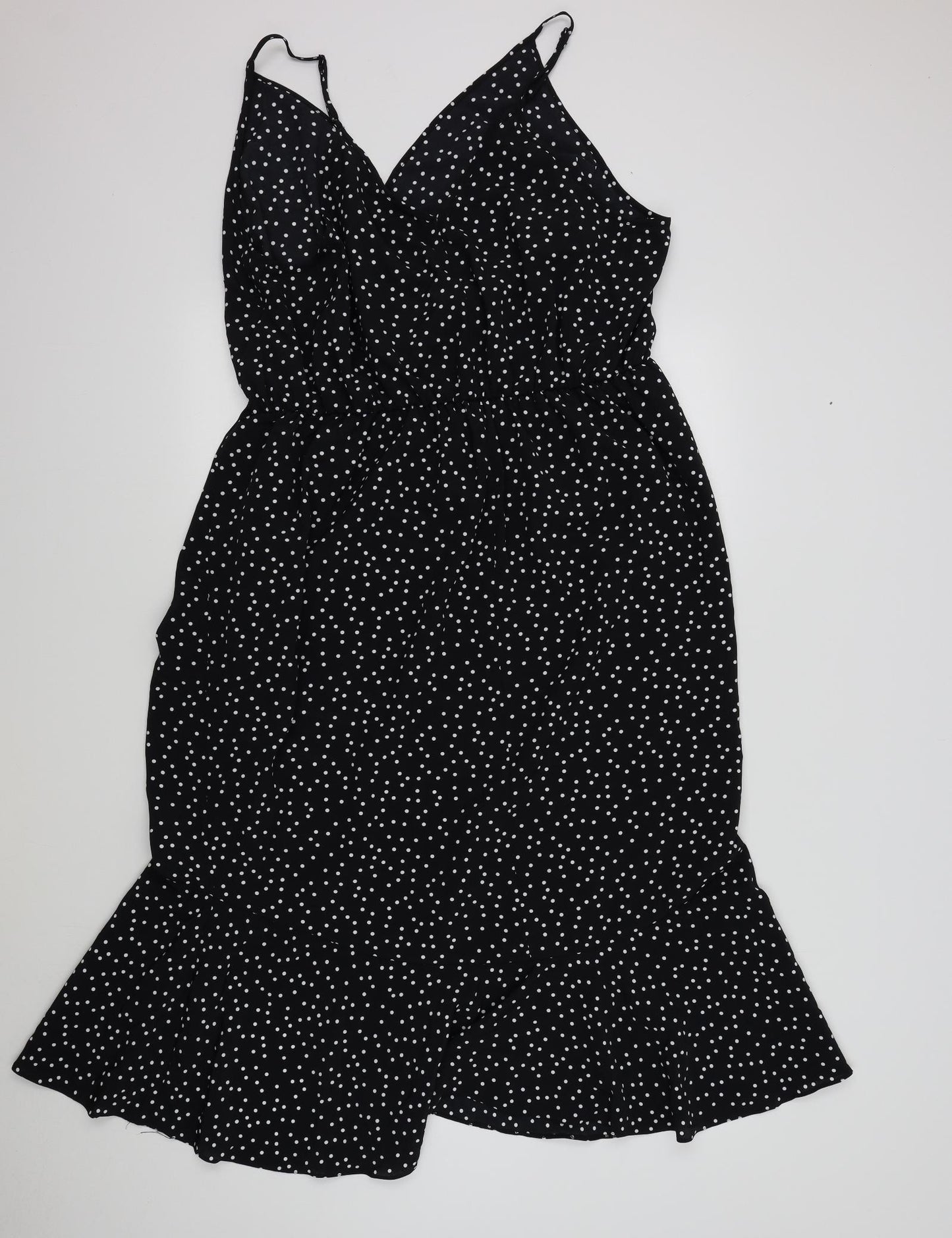 George Womens Black Polka Dot  Fit & Flare  Size 22